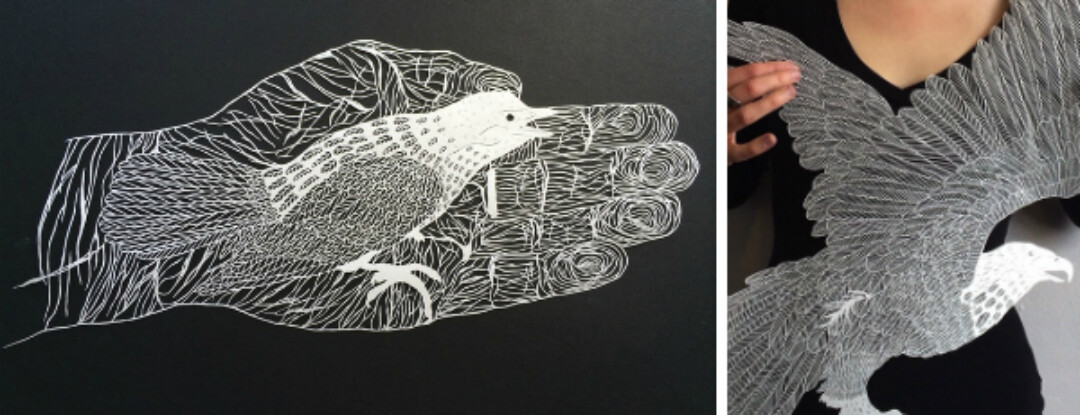 Knap staaltje knip- en plakwerk