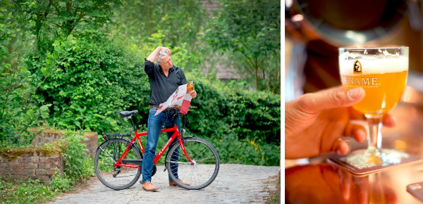 Rick fietst. Mooie plekken, lekker bier