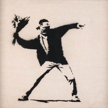 The Art of Banksy Flower thrower