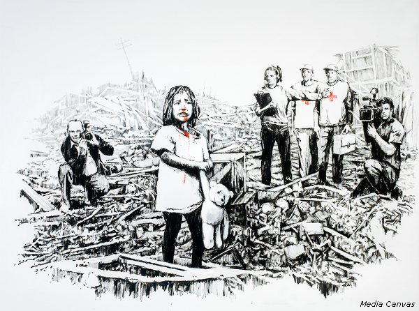 The Art of Banksy Media Canvas