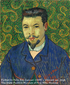 De waanzin nabij Van Gogh Portret Dr Felix Rey