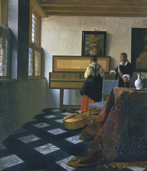 Johannes Vermeer, De Muziekles, c. 1660-1662, Royal Collection Trust / © Her Majesty Queen Elizabeth II 2016