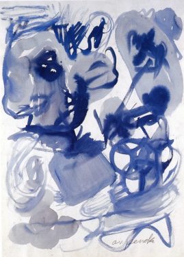 A.R.Penck, untitled, 1975, ink on paper, 102 x 73 cm, C und K Galerie, Berlin