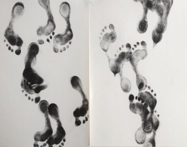 Carlijn Mens, Spuren der Bedeutung, 2015, charcoal on paper, 42 x 59.5 cm, Borzo Amsterdam