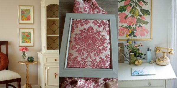 DIY huisdecoraties ingelijste stof