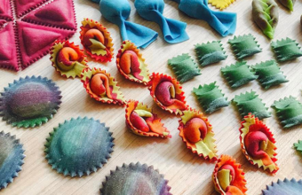 Kleurrijke pasta