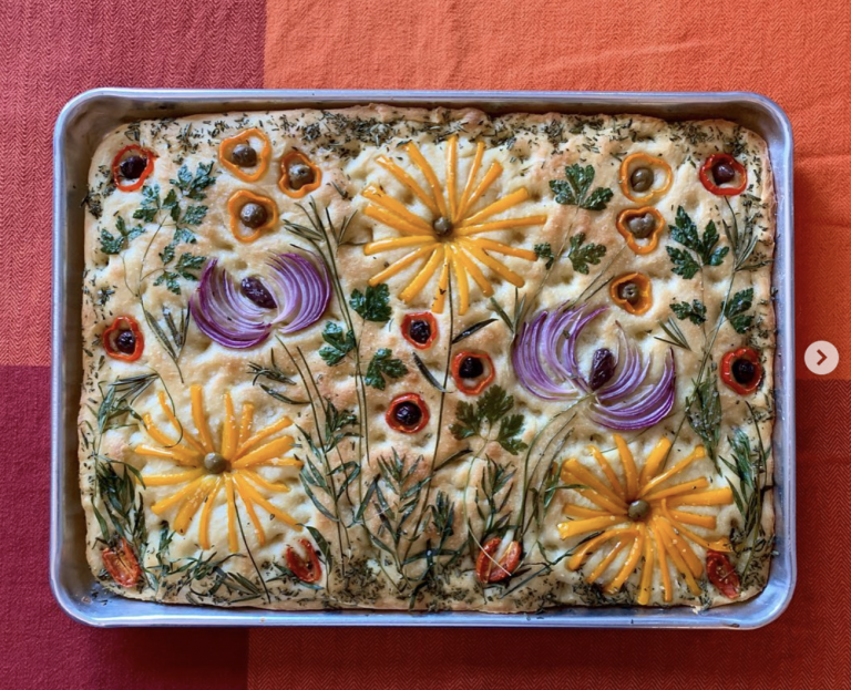 Kunstwerken van focaccia