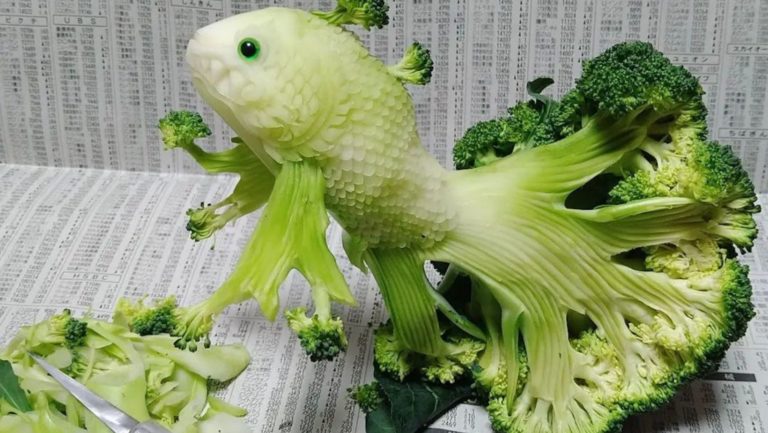 Een goudvis van broccoli