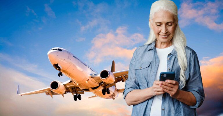 Vliegtuigstand op mobiele apparaten